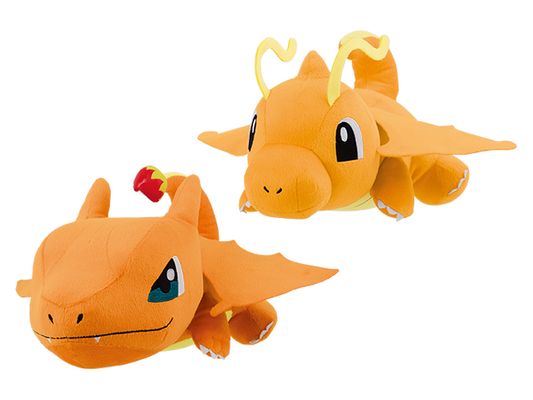 POKEMON SUN & MOON BONEKA BULAT BESAR CHARIZARD, DRAGONITE