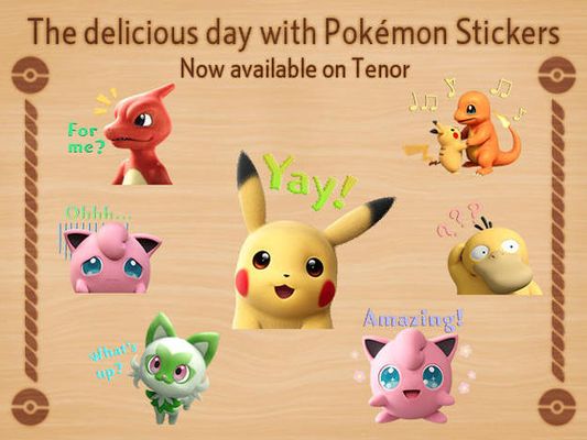 Stiker "The delicious day with Pokémon" sedang dirilis di Tenor