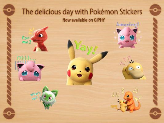 Stiker "The delicious day with Pokémon" sedang dirilis di GIPHY